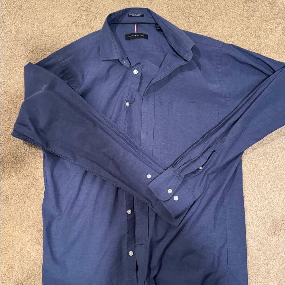 Tommy Hilfiger Mens Dress Shirt 34/35 Medium